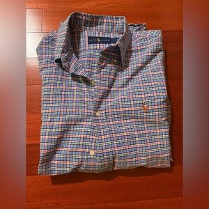 Ralph Lauren Blue Plaid Button Down Shirt Men’s